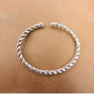 Everyday Chic John Hardy 925 Silver Twisted Rope Cuff Bracelet NWT 🫶